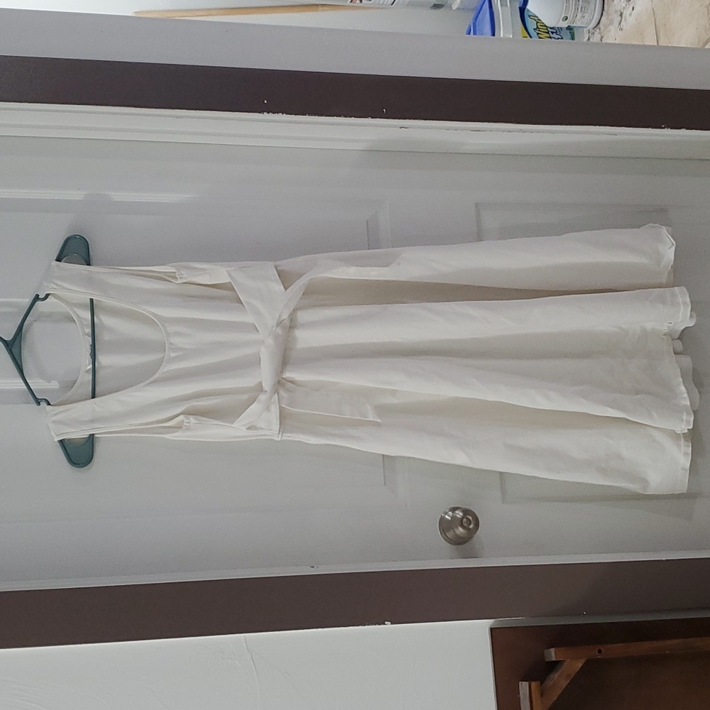 eShakti Cream Dress with front tie, 16
